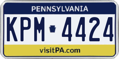 PA license plate KPM4424