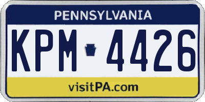 PA license plate KPM4426