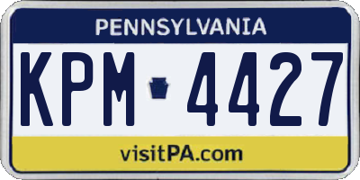 PA license plate KPM4427