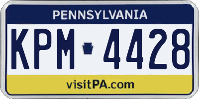 PA license plate KPM4428