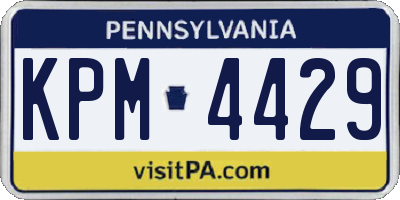 PA license plate KPM4429