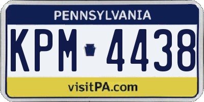 PA license plate KPM4438