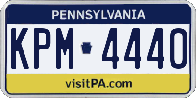 PA license plate KPM4440