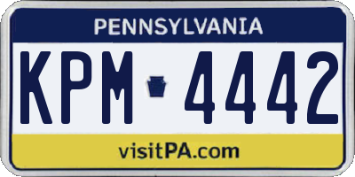 PA license plate KPM4442