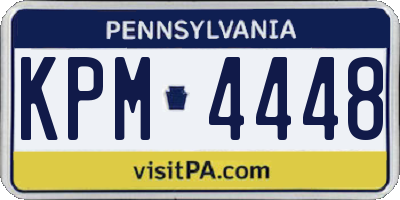 PA license plate KPM4448