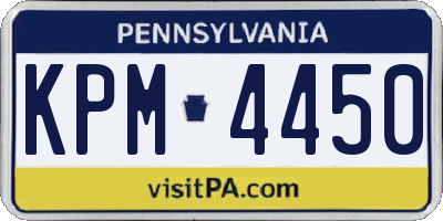 PA license plate KPM4450