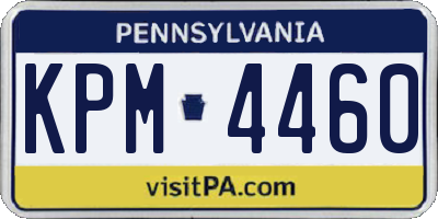 PA license plate KPM4460