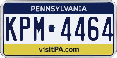PA license plate KPM4464