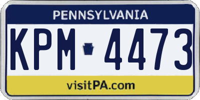 PA license plate KPM4473