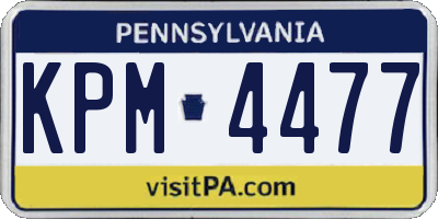 PA license plate KPM4477