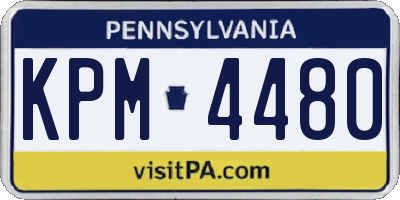 PA license plate KPM4480