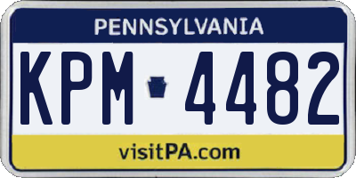 PA license plate KPM4482