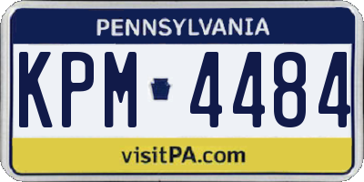 PA license plate KPM4484