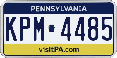 PA license plate KPM4485