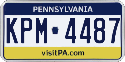 PA license plate KPM4487