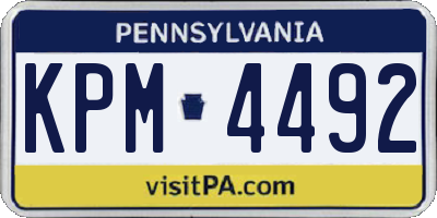 PA license plate KPM4492