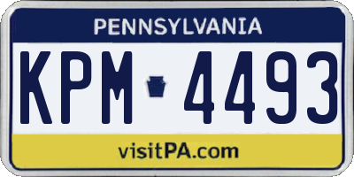 PA license plate KPM4493