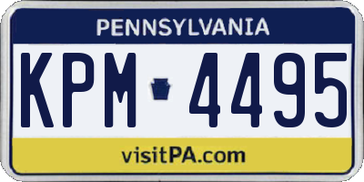 PA license plate KPM4495