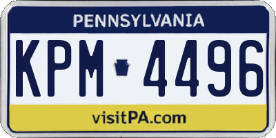 PA license plate KPM4496