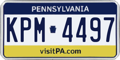 PA license plate KPM4497