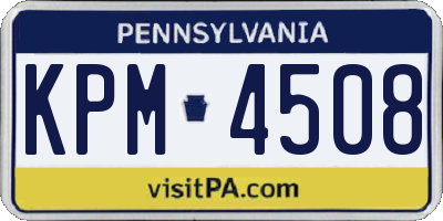 PA license plate KPM4508