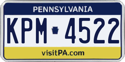 PA license plate KPM4522
