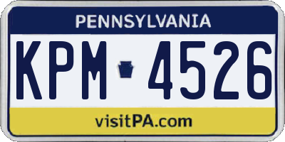 PA license plate KPM4526