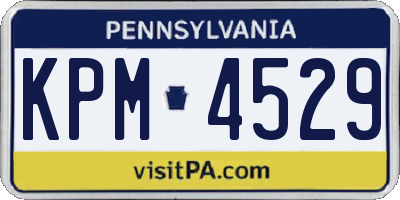 PA license plate KPM4529
