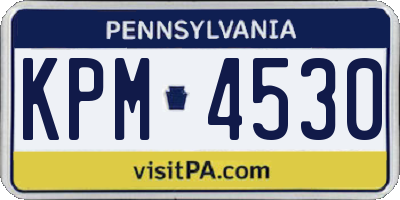 PA license plate KPM4530