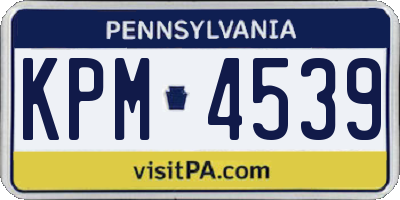 PA license plate KPM4539