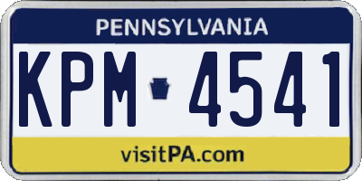 PA license plate KPM4541
