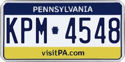 PA license plate KPM4548