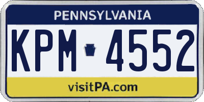 PA license plate KPM4552