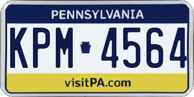 PA license plate KPM4564