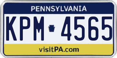 PA license plate KPM4565