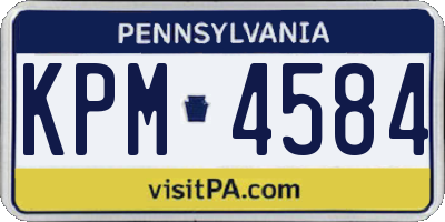 PA license plate KPM4584