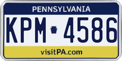 PA license plate KPM4586