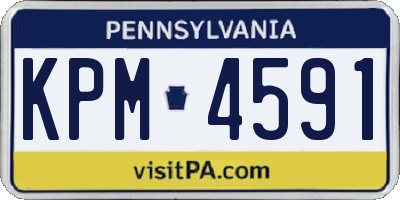 PA license plate KPM4591