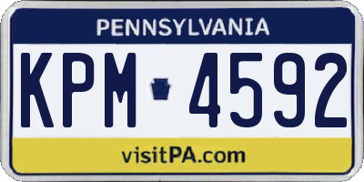 PA license plate KPM4592