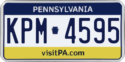 PA license plate KPM4595