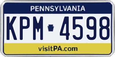 PA license plate KPM4598