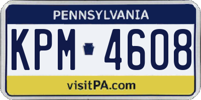 PA license plate KPM4608
