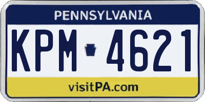 PA license plate KPM4621