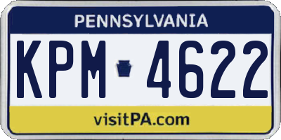 PA license plate KPM4622