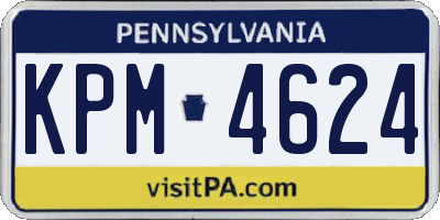 PA license plate KPM4624