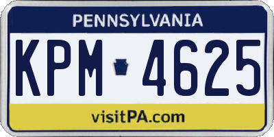 PA license plate KPM4625