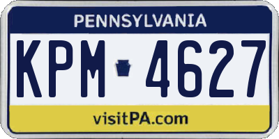 PA license plate KPM4627