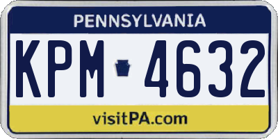 PA license plate KPM4632
