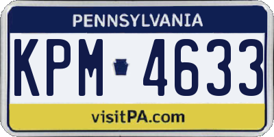 PA license plate KPM4633