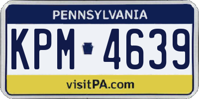 PA license plate KPM4639